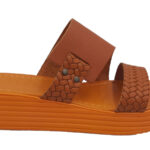 Γυναικεία Δερμάτινη Παντόφλα Leder Shoes - 3374 - Πορτοκαλί