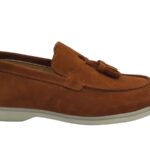 Ανδρικά Loafers Leder Shoes - 8348F - Ταμπά